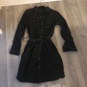 Black denim dress